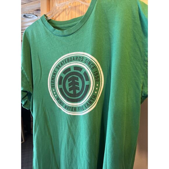 Element Skateboarding Vintage Men’s L Green Short Sleeve Cotton T-shirt - Picture 7 of 16